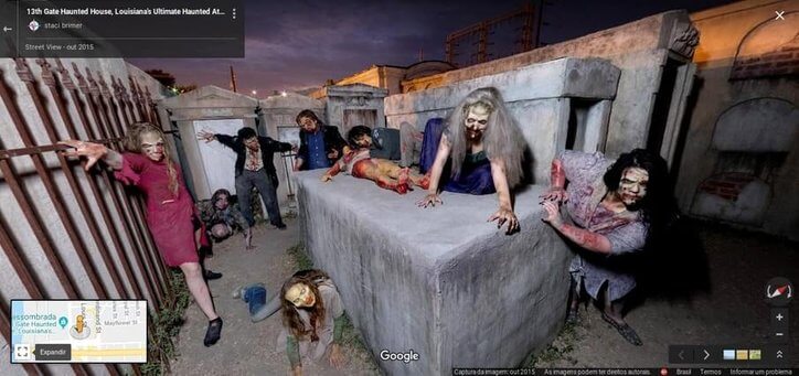 Halloween no Google Earth - 13th Gate Haunted House