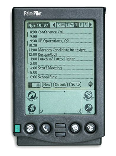 PalmPilot tecnologia que ajudava a organizar a vida das pessoas nos anos 90