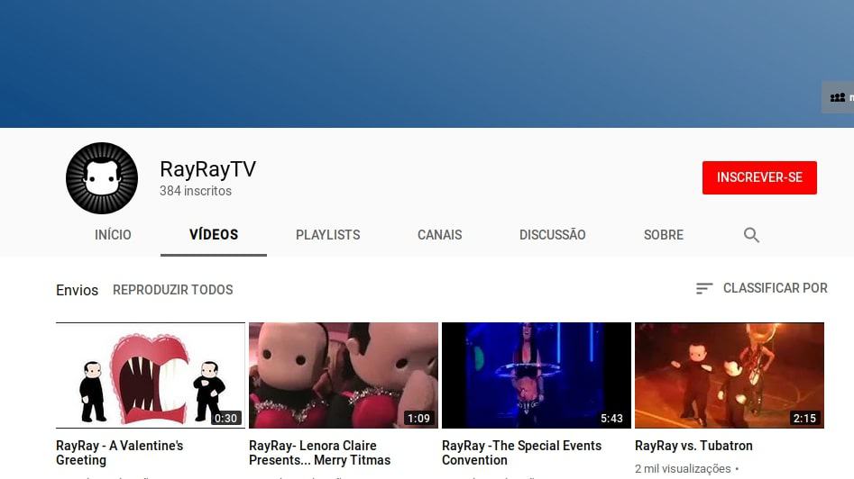 Canal do YouTube RayRay TV