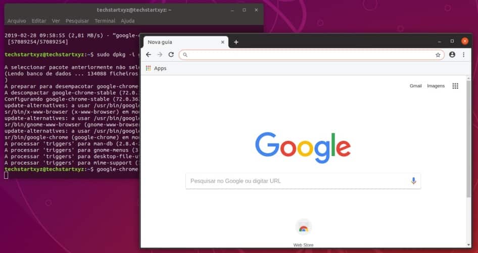 Abrir o Google Chrome no ubuntu pelo terminal