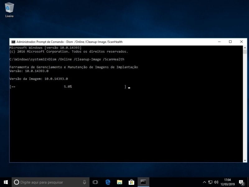 Comando Dism Windows 10 corrigir problemas de lentidão