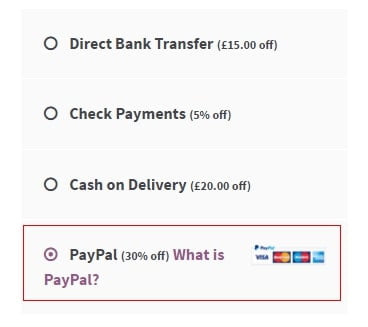 Configurar desconto no PayPal WooCommerce