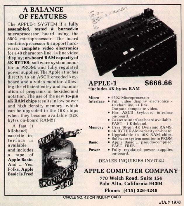 O primeiro computador da Apple