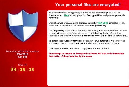 Ransomware Cryptolocker