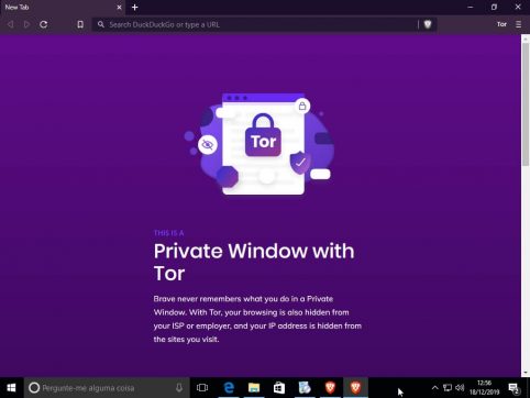 Navegação com o Tor no Brave