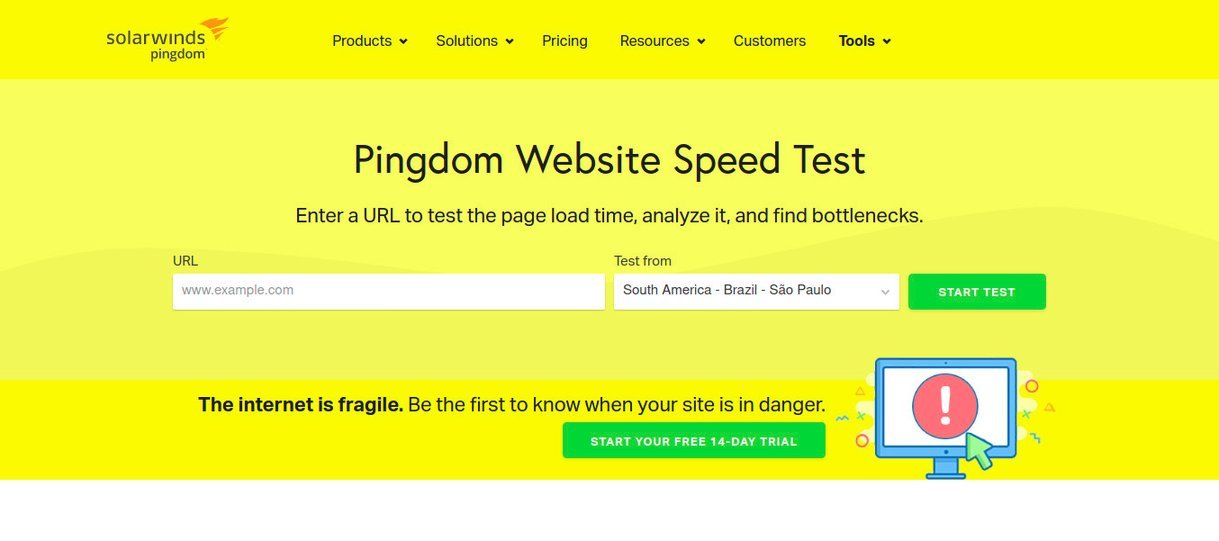 SEO como testar a velocidade do meu site usando o Pingdom