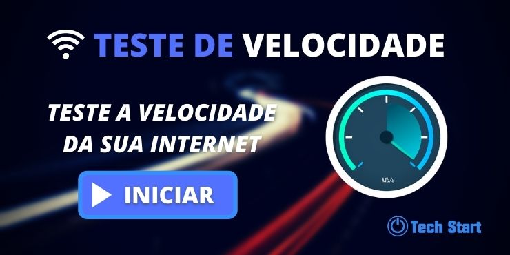 Medidor de teste de velocidade de download e upload da internet