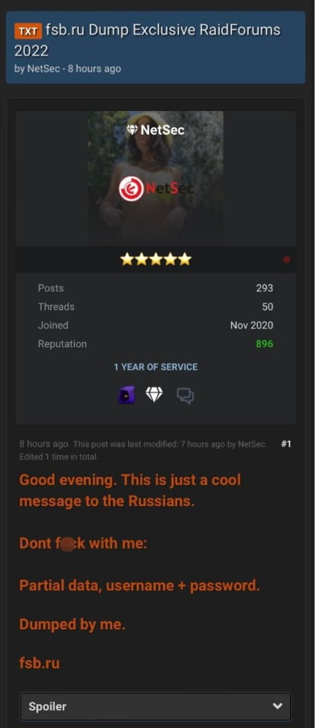 NetSec ameaça Rússia