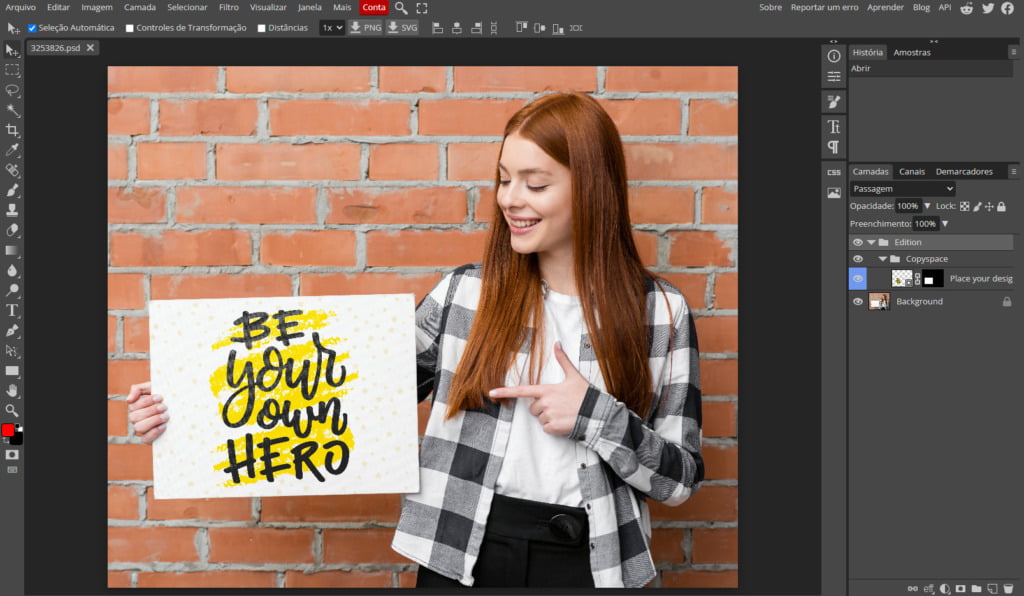 Editor Photoshop online gratuito, como editar arquivo PSD online