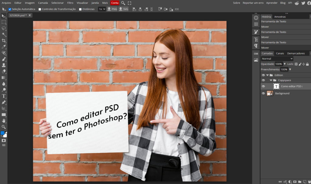 Photopea alternativa ao Photoshop gratuita