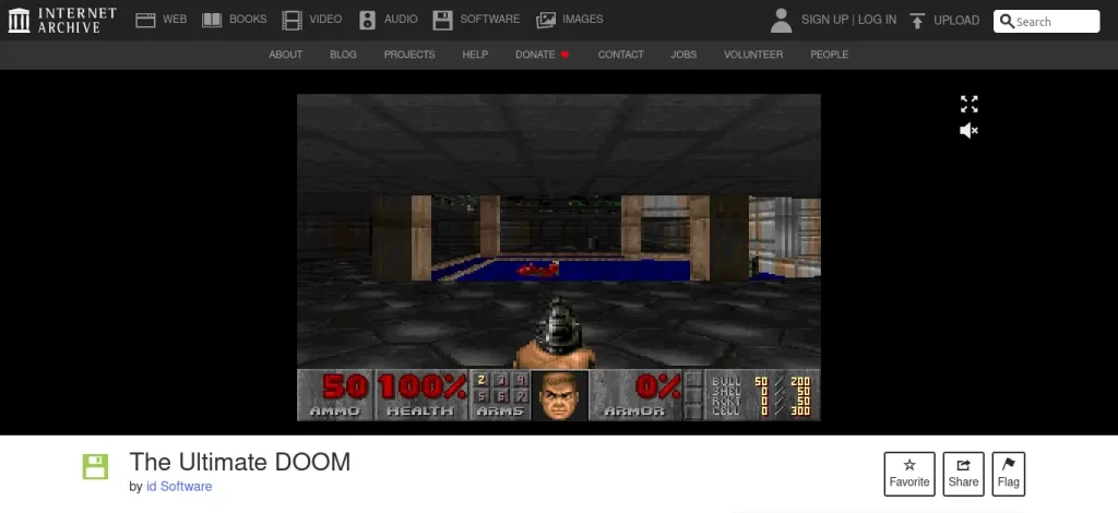 Site com jogos antigos grátis permite jogar Doom direto no navegador.