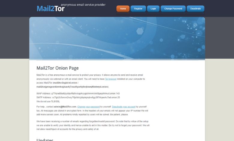O Mail2Tor é um serviço de e-mails privados para usar na Deep Web