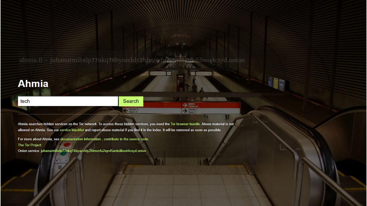 Ahmia é um buscador de sites na Deep Web.