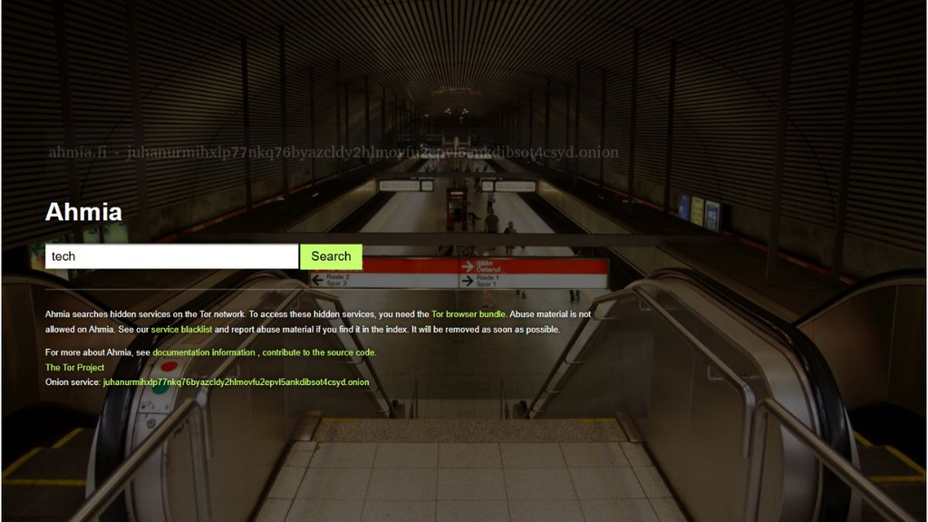 Ahmia is a search engine for Deep Web websites.