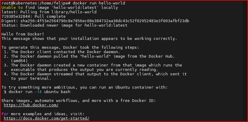 Como testar o Docker no Linux utilizando o Hello World.