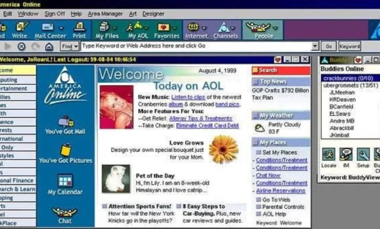 A revolução da AOL CDs, chat rooms e o início da Internet.