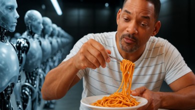 Vídeos gerados por IA.