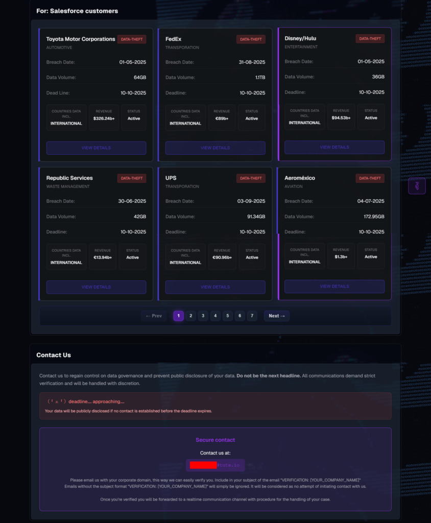 Lapsus Hunters Salesforce ataque.