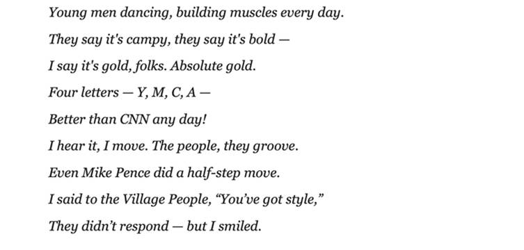 Poema gerado no ChatGPT no estilo do presidente Donald Trump.