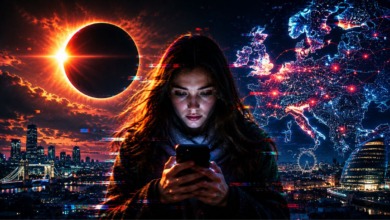 Eclipse solar total reduz tráfego de internet na Europa.