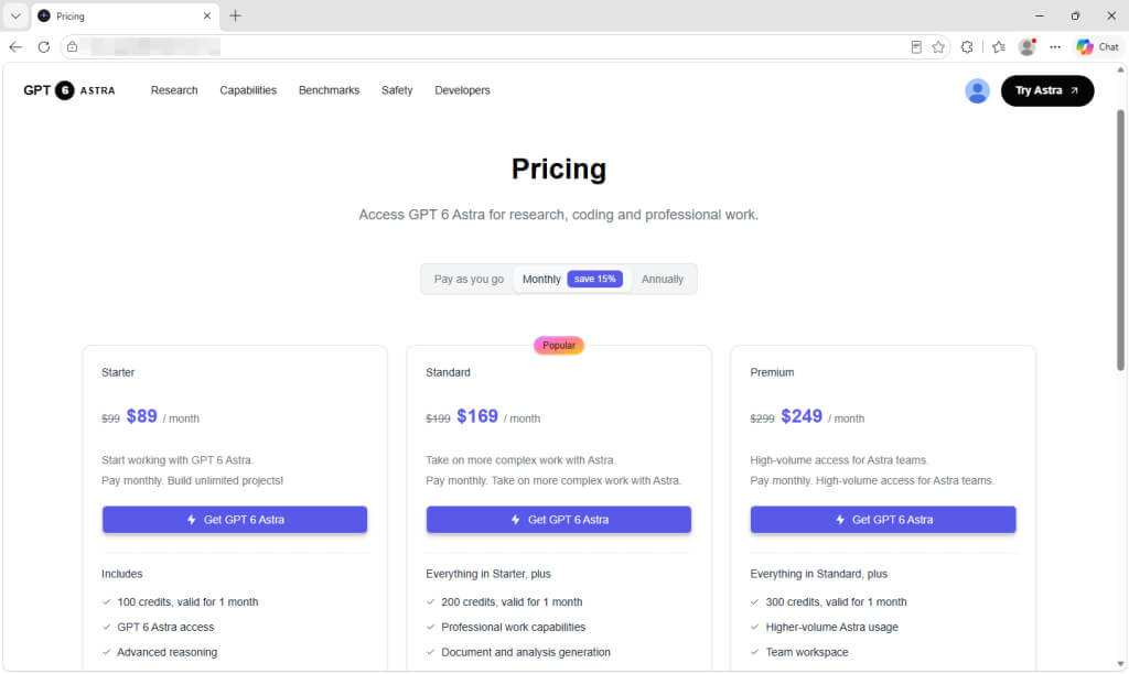 Sites falsos de inteligência artificial.