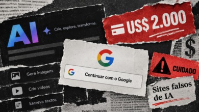 Sites falsos de inteligência artificial.