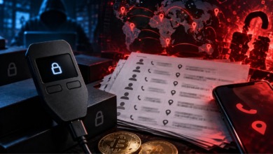 Vazamento de dados da Trezor expõe informações pessoais de 67 mil clientes.