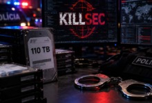 Polícia desarticula KillSec e apreende 110 TB de dados em operação.
